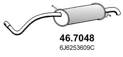 467048 ASSO Глушитель выхлопных газов конечный