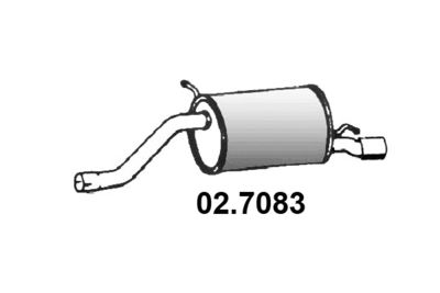 027083 ASSO Глушитель выхлопных газов конечный