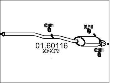 0160116 MTS Глушитель выхлопных газов конечный