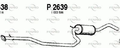 P2639 FENNO Средний глушитель выхлопных газов