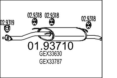 0193710 MTS Глушитель выхлопных газов конечный