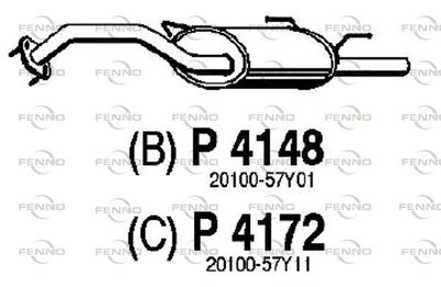 P4172 FENNO Глушитель выхлопных газов конечный