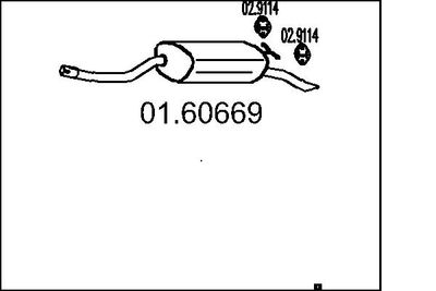 0160669 MTS Глушитель выхлопных газов конечный