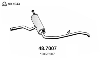 487007 ASSO Глушитель выхлопных газов конечный