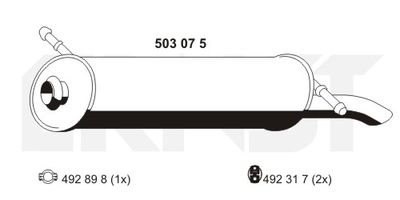 503075 ERNST Глушитель выхлопных газов конечный