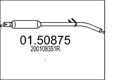 0150875 MTS Средний глушитель выхлопных газов