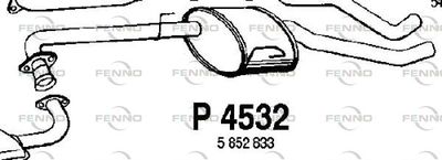 P4532 FENNO Средний глушитель выхлопных газов