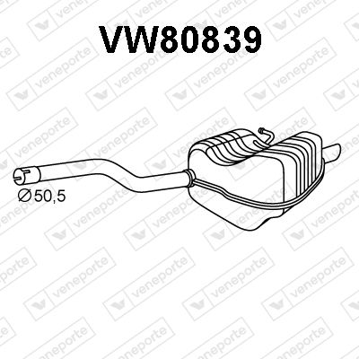 VW80839 VENEPORTE Глушитель выхлопных газов конечный