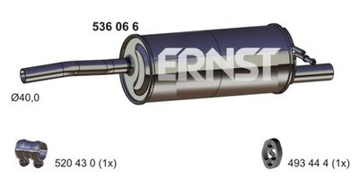 536066 ERNST Глушитель выхлопных газов конечный