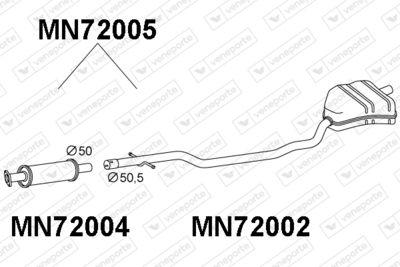 MN72005 VENEPORTE Глушитель выхлопных газов конечный