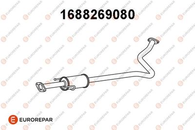 1688269080 EUROREPAR Средний глушитель выхлопных газов
