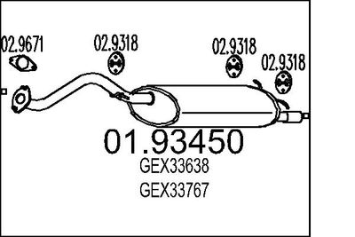 0193450 MTS Глушитель выхлопных газов конечный