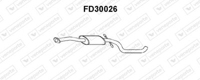 FD30026 VENEPORTE Средний глушитель выхлопных газов