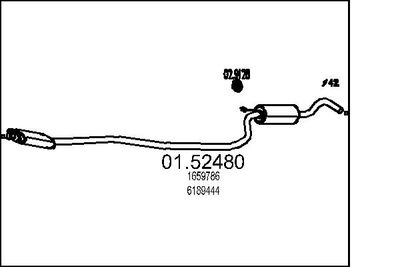0152480 MTS Средний глушитель выхлопных газов