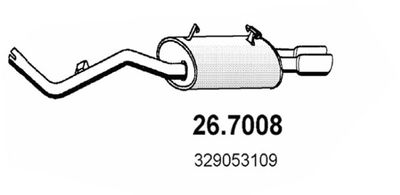 267008 ASSO Глушитель выхлопных газов конечный
