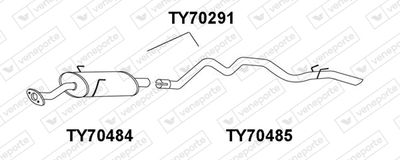 TY70291 VENEPORTE Глушитель выхлопных газов конечный