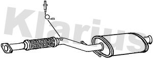 240758 KLARIUS Средний глушитель выхлопных газов