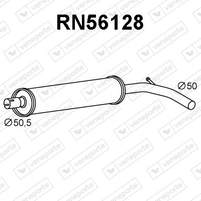 RN56128 VENEPORTE Предглушитель выхлопных газов