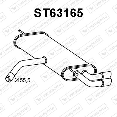 ST63165 VENEPORTE Глушитель выхлопных газов конечный