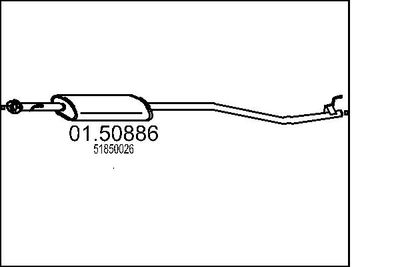 0150886 MTS Средний глушитель выхлопных газов