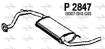 P2847 FENNO Глушитель выхлопных газов конечный