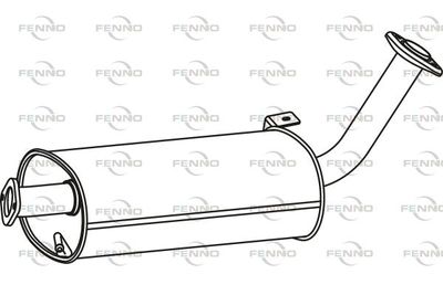 P4115 FENNO Средний глушитель выхлопных газов