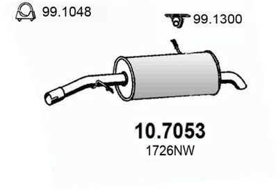 107053 ASSO Глушитель выхлопных газов конечный