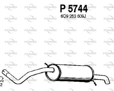 P5744 FENNO Глушитель выхлопных газов конечный