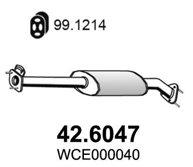 426047 ASSO Средний глушитель выхлопных газов