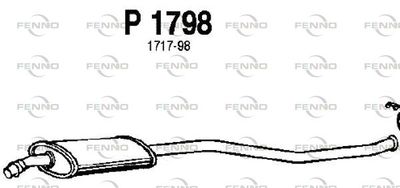 P1798 FENNO Средний глушитель выхлопных газов