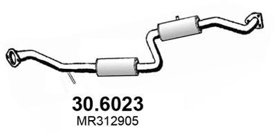 306023 ASSO Средний глушитель выхлопных газов