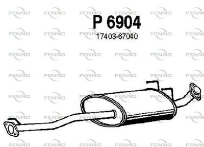 P6904 FENNO Средний глушитель выхлопных газов