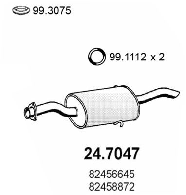 247047 ASSO Глушитель выхлопных газов конечный