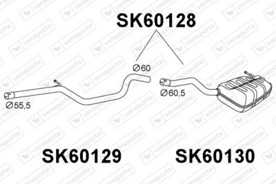 SK60128 VENEPORTE Глушитель выхлопных газов конечный