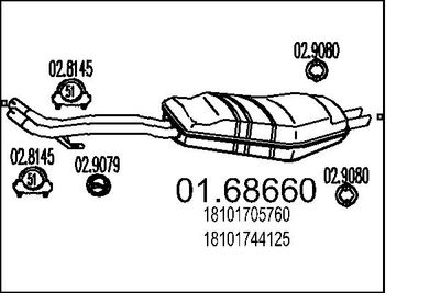 0168660 MTS Глушитель выхлопных газов конечный