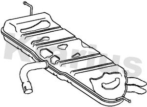 220969 KLARIUS Глушитель выхлопных газов конечный