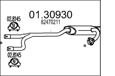0130930 MTS Предглушитель выхлопных газов
