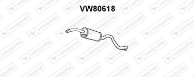 VW80618 VENEPORTE Средний глушитель выхлопных газов