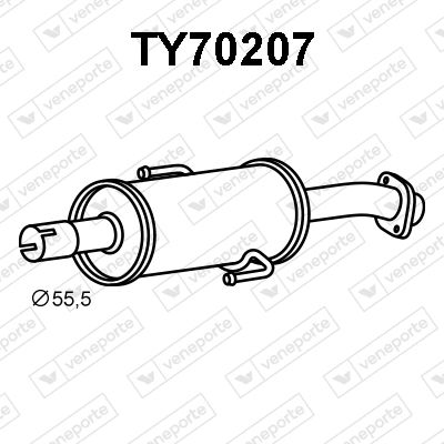 TY70207 VENEPORTE Предглушитель выхлопных газов