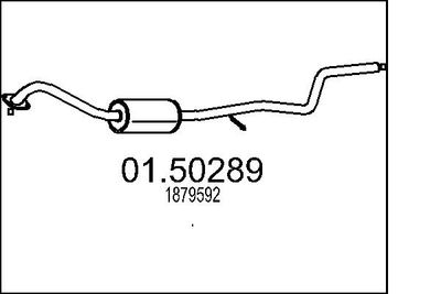 0150289 MTS Средний глушитель выхлопных газов