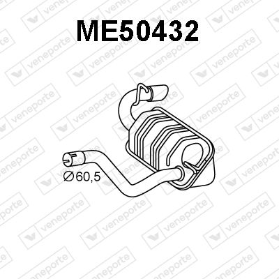 ME50432 VENEPORTE Глушитель выхлопных газов конечный