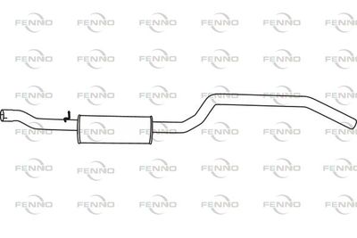 P22035 FENNO Средний глушитель выхлопных газов