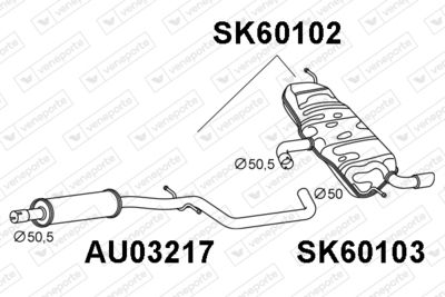 SK60102 VENEPORTE Глушитель выхлопных газов конечный