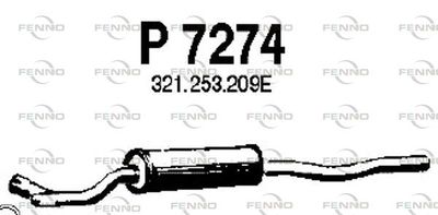 P7274 FENNO Средний глушитель выхлопных газов
