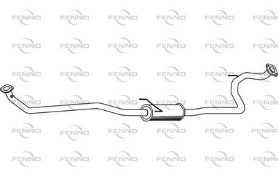 P6502 FENNO Средний глушитель выхлопных газов