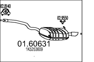 0160631 MTS Глушитель выхлопных газов конечный