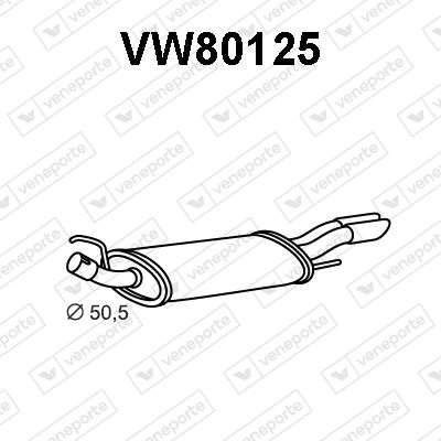 VW80125 VENEPORTE Глушитель выхлопных газов конечный