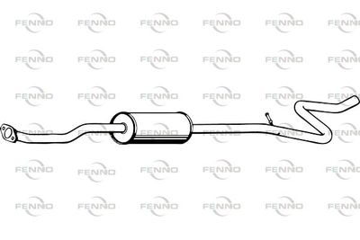 P1813 FENNO Средний глушитель выхлопных газов