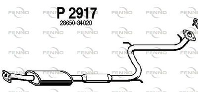 P2917 FENNO Средний глушитель выхлопных газов