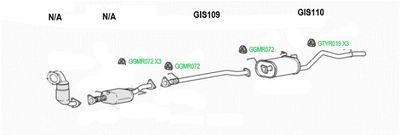 GIS110 GT Exhausts Глушитель выхлопных газов конечный